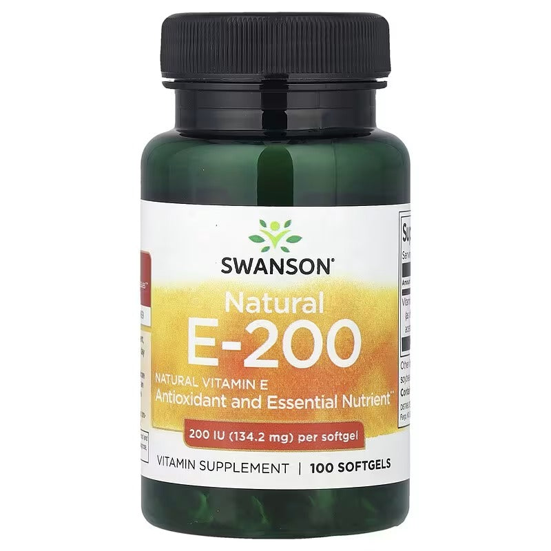 Swanson Vitamins, Natural Vitamin E, 134.2 mg (200 IU), 100 Softgels