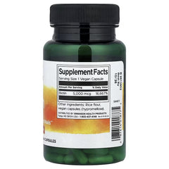 Swanson Vitamins Biotin 5,000 mcg, Vegan Capsules