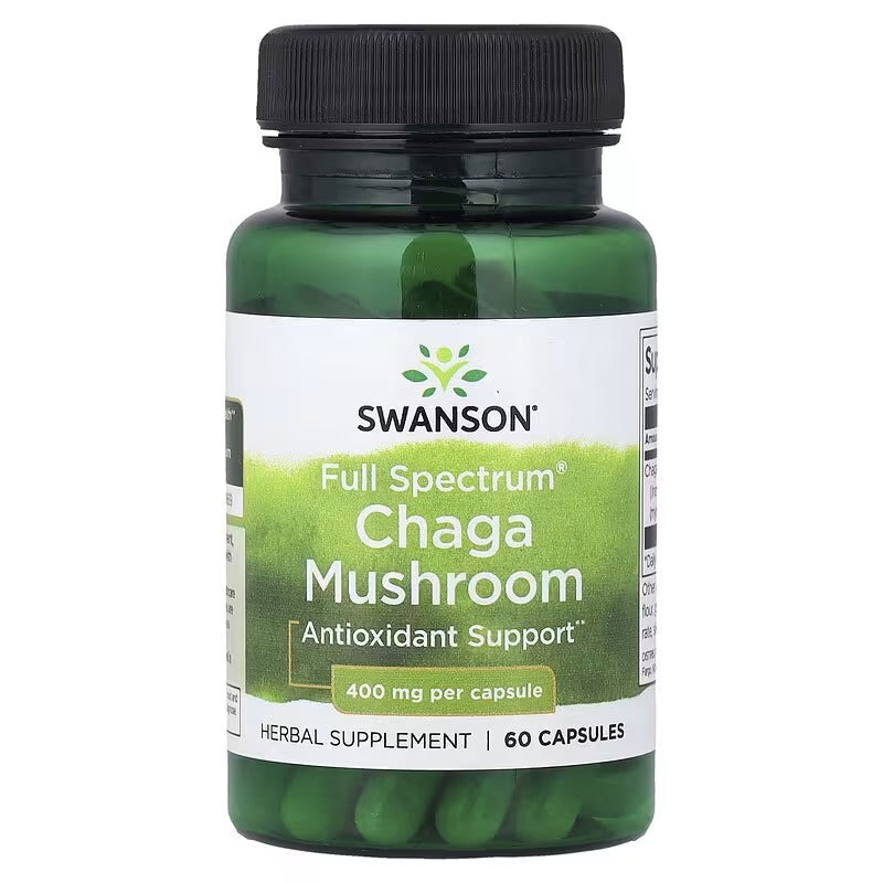Swanson Vitamins, Full Spectrum® Chaga Mushroom, 400 mg, 60 Capsules