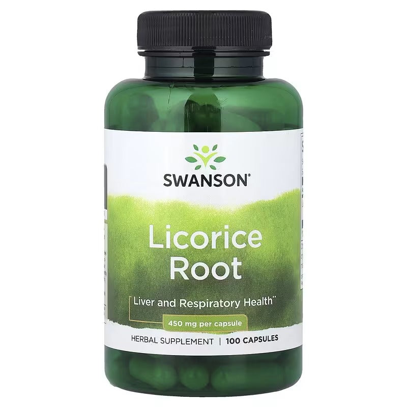 Swanson Vitamins, Liquorice Root, 450 mg, 100 Capsules