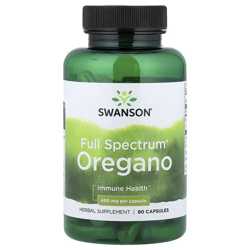 Swanson Vitamins, Full Spectrum® Oregano, 450 mg, 90 Capsules