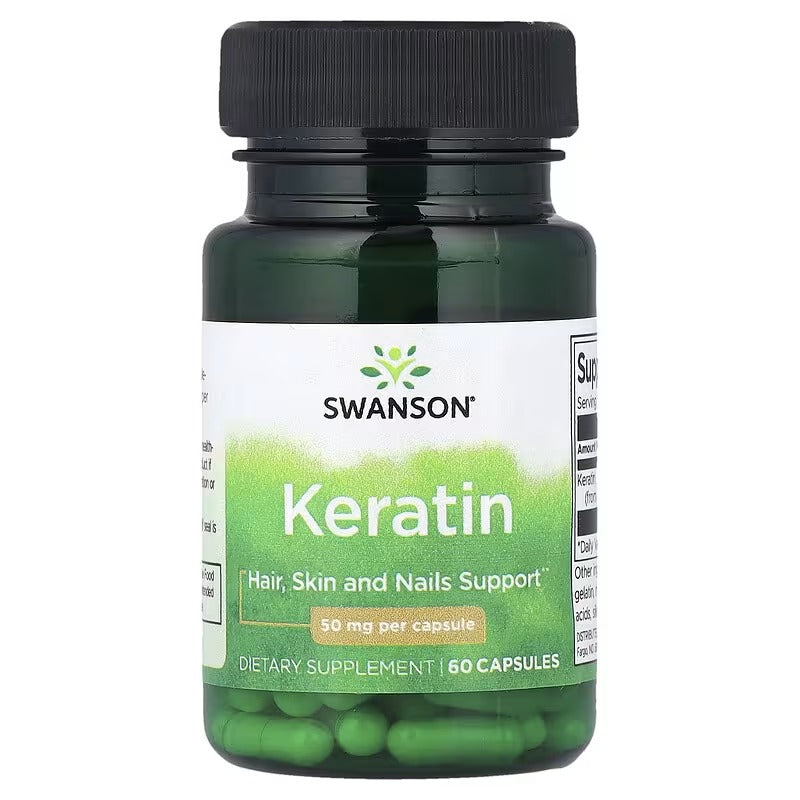 Swanson Vitamins, Keratin, 50 mg, 60 Capsules