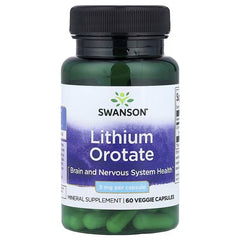 Swanson Vitamins, Lithium Orotate, 5 mg, 60 Veggie Capsules