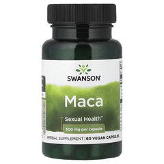 Swanson Vitamins, Maca, 500 mg, 60 Vegan Capsules