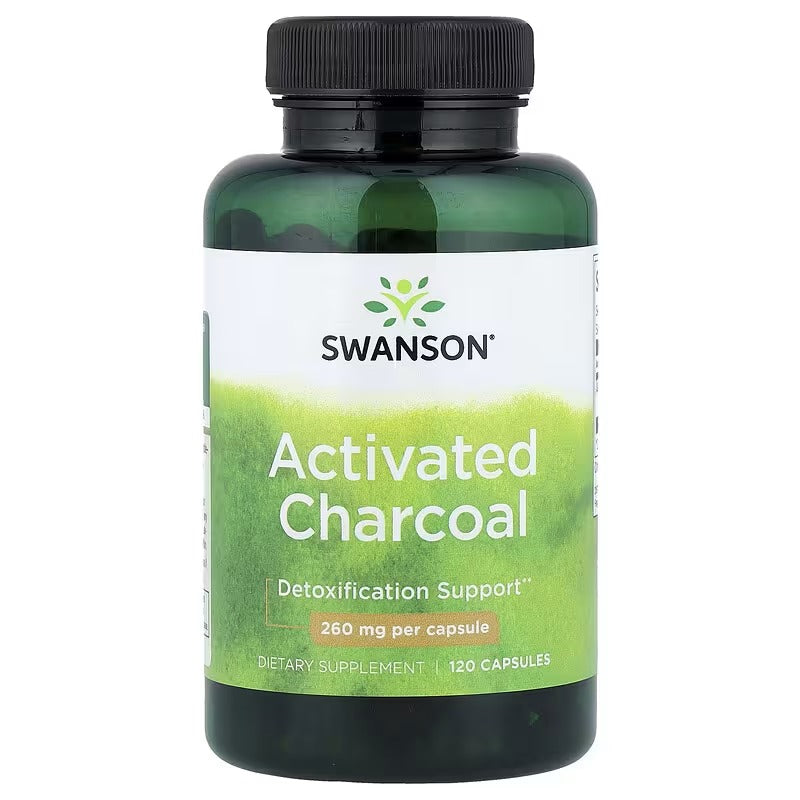 Swanson Vitamins, Activated Charcoal, 260 mg, 120 Capsules