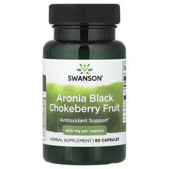 Swanson Vitamins, Aronia Black Chokeberry Fruit, 400 mg, 60 Capsules