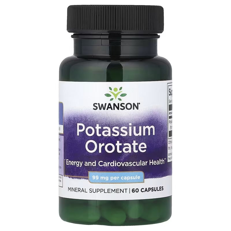 Swanson Vitamins, Potassium Orotate, 99 mg, 60 Capsules
