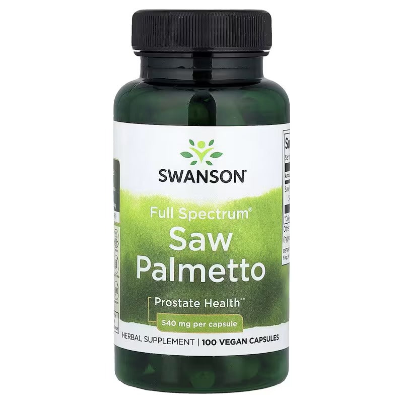 Swanson Vitamins, Full Spectrum® Saw Palmetto, 540 mg, 100 Vegan Capsules