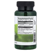 Green supplement bottle with black cap and white Supplement Facts label for saw palmetto.