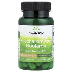Swanson Vitamins, Saccharomyces Boulardii with Prebiotic MOS, 30 Vegan Capsules
