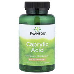Swanson Vitamins, Caprylic Acid, 600 mg, 60 Softgels