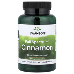 Swanson Vitamins, Full Spectrum® Cinnamon, 180 Vegan Capsules (375 mg per Capsule)