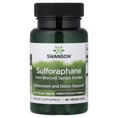 Swanson Vitamins, Sulforaphane from Broccoli Sprout Extract, 400 mcg, 60 Vegan Caps