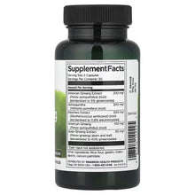 Herbal supplement bottle with Supplement Facts label and ginseng extract dosage table