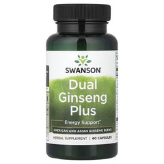 Swanson Vitamins, Dual Ginseng Plus, 60 Capsules