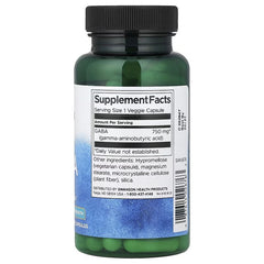 Swanson Vitamins, GABA, Maximum Strength, 750 mg, 60 Veggie Capsules