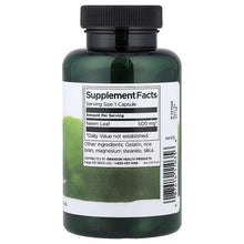 Neem leaf supplement bottle, Supplement Facts panel, 500 mg, 100 capsules