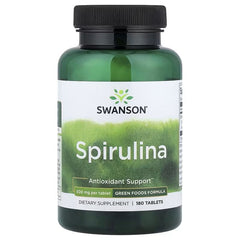 Swanson Vitamins, Spirulina, 500 mg, 180 Tablets