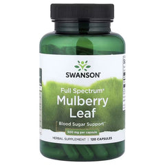 Swanson Vitamins, Full Spectrum® Mulberry Leaf, 500 mg, 120 Capsules