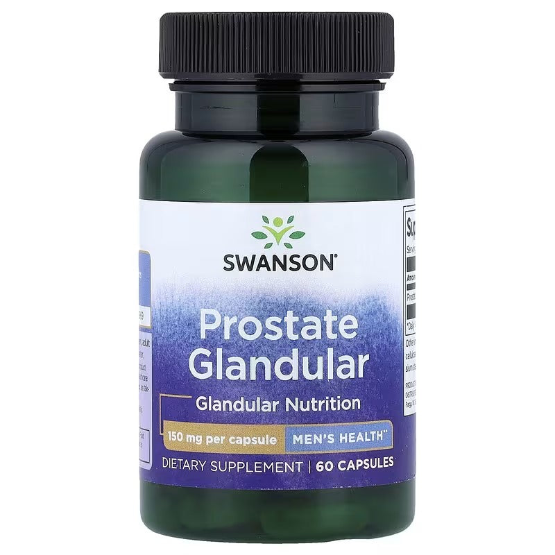 Swanson Vitamins, Prostate Glandular, 150 mg, 60 Capsules
