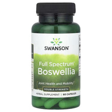 Swanson Full Spectrum Boswellia bottle with black cap and front product label, 60 capsules.