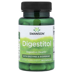 Swanson Digestitol digestive health supplement capsules bottle with black cap