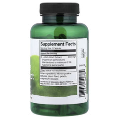 Swanson St. John's Wort extract supplement bottle with Supplement Facts panel