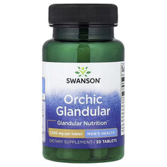 Swanson Orchic Glandular Men's Health dietary supplement bottle, black cap