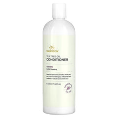 Swanson tea tree oil conditioner bottle, 16 fl oz, white bottle with pump cap