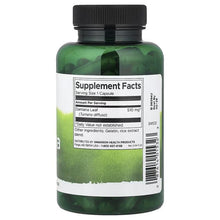 Swanson Damiana supplement bottle back label with Supplement Facts and barcode
