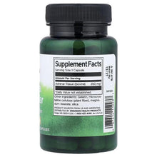 Swanson Adrenal Glandular bottle with Supplement Facts panel and barcode