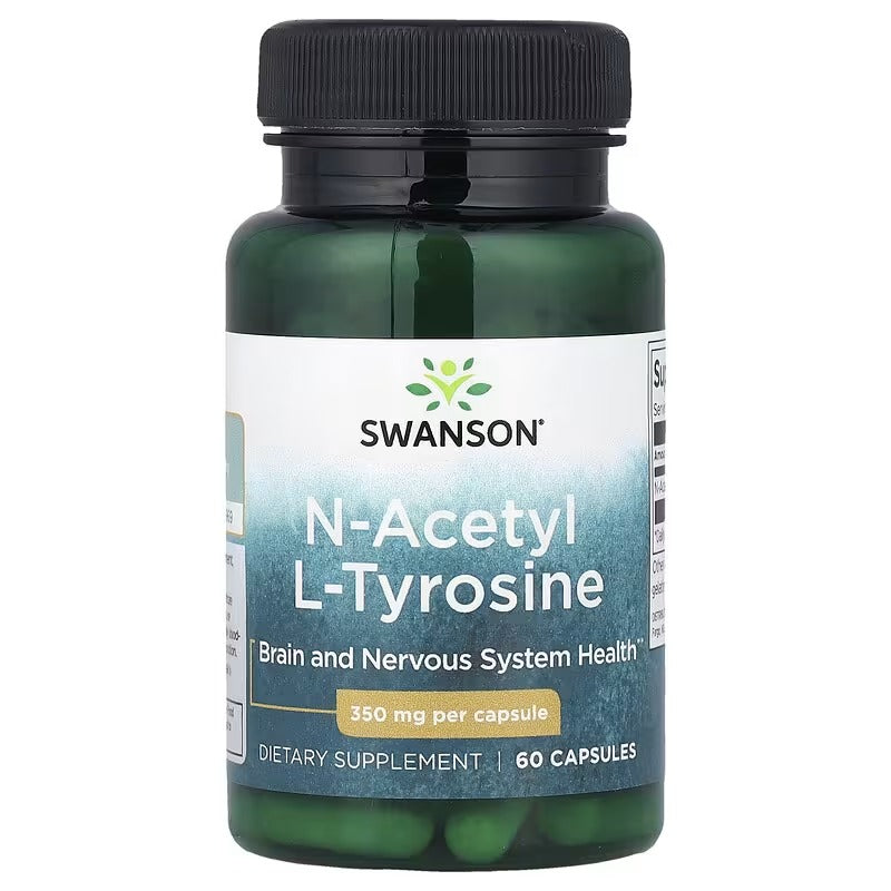 Swanson Vitamins, N-Acetyl L-Tyrosine, 350 mg, 60 Capsules