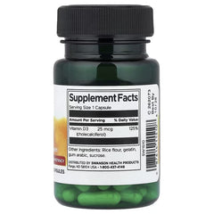 Swanson Vitamins Vitamin D3 High Potency Capsules