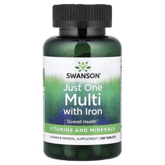 Swanson Vitamins, Just One Multi with Iron, 130 Tablets