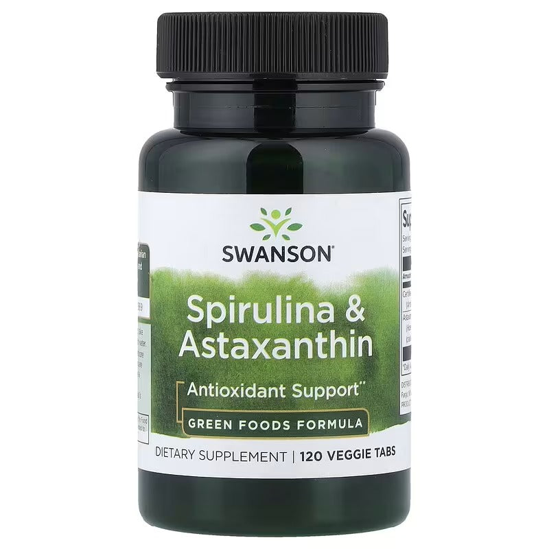 Swanson Vitamins, Spirulina & Astaxanthin, 120 Veggie Tabs