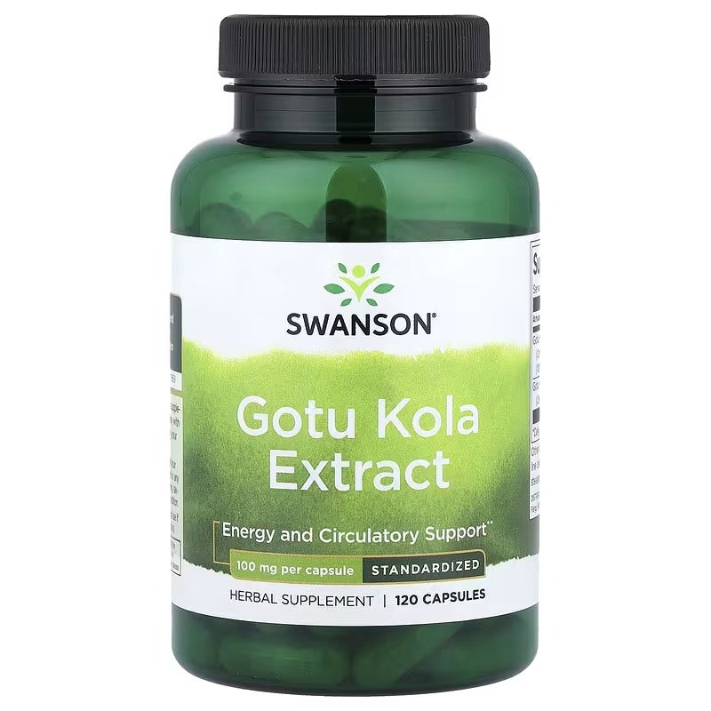 Swanson Vitamins, Gotu Kola Extract, Standardised, 100 mg, 120 Capsules
