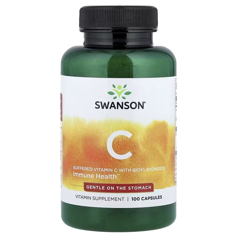 Swanson Vitamins, Buffered Vitamin C with Bioflavonoids, 100 Capsules