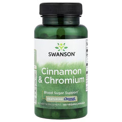 Swanson Vitamins, Cinnamon & Chromium, 60 Vegan Capsules