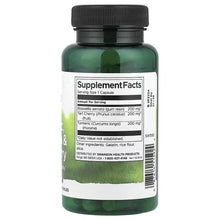 Swanson supplement bottle back label; black cap, green tinted capsules visible