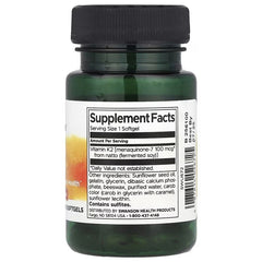 Swanson Vitamins Natural Vitamin K2 Softgels