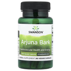 Swanson Vitamins, Arjuna Bark, Standardised, 500 mg, 60 Veggie Capsules