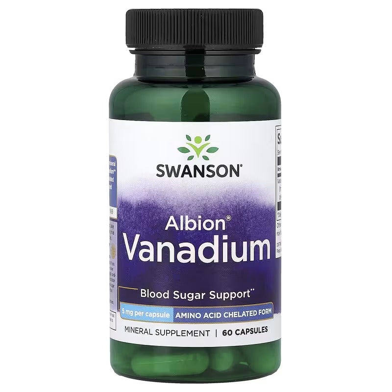 Swanson Vitamins, Albion® Vanadium, 5 mg, 60 Capsules