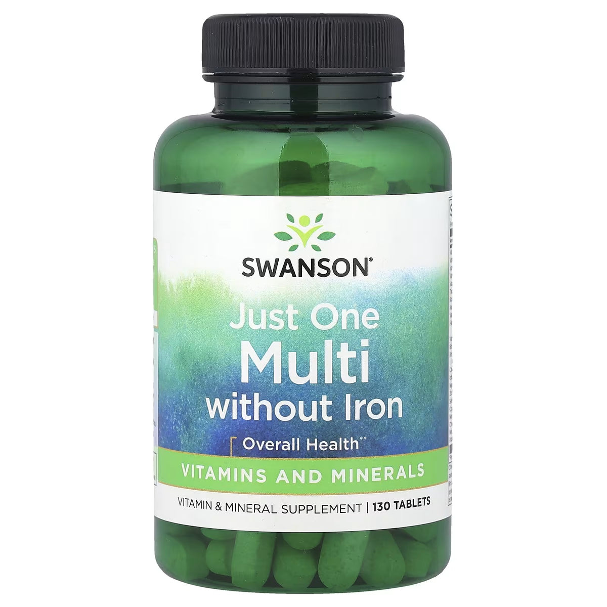 Swanson Vitamins, Just One Complete Multi Without Iron, 130 Tablets