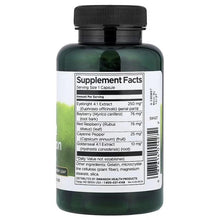 Dark green supplement bottle with black cap, back label with Supplement Facts panel.