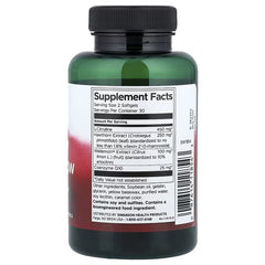Supplement facts panel on bottle with black cap, text on white label