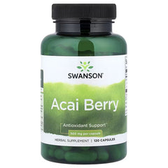 Swanson Acai Berry supplement bottle, 500 mg, 120 capsules