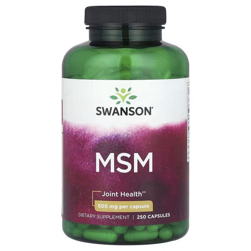 Swanson Vitamins, MSM, 500 mg, 250 Capsules