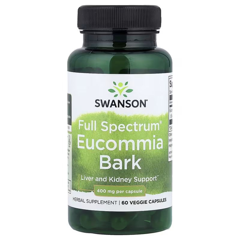 Swanson Vitamins, Full Spectrum® Eucommia Bark, 400 mg, 60 Veg Capsules