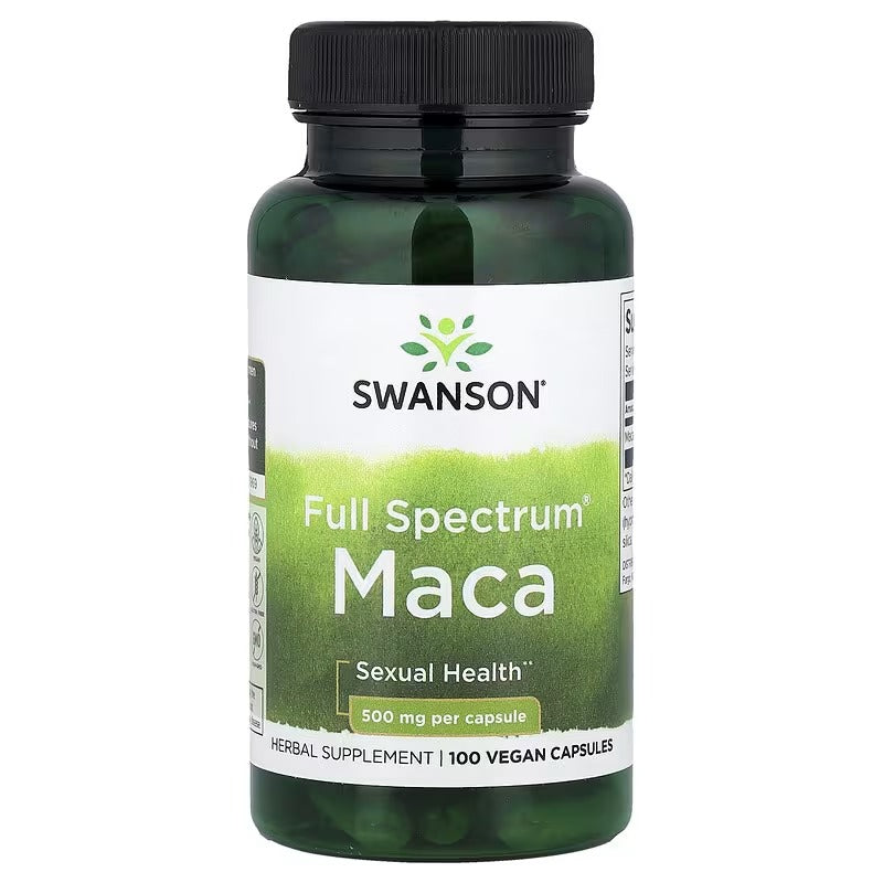 Swanson Vitamins, Full Spectrum® Maca, 500 mg, 100 Vegan Capsules