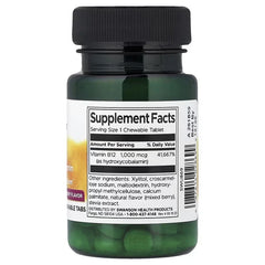 Swanson Vitamins, B12 Hydroxycobalamin, Mixed Berry, 1,000 mcg, 60 Chewable Tabs